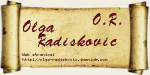 Olga Radišković vizit kartica